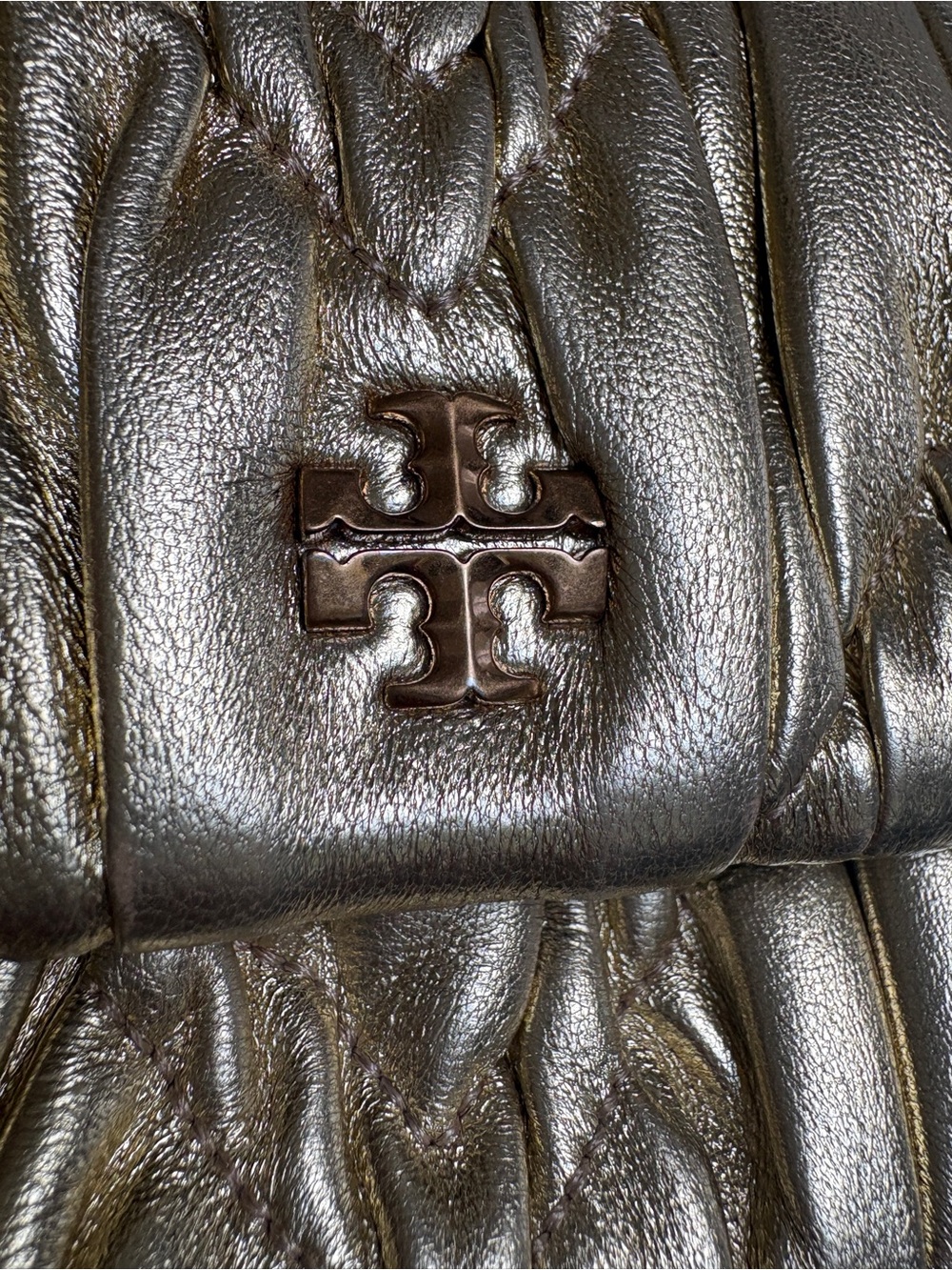 Tory Burch Kira Gold Quilted Leather Chain-Crossbody / Shoulder Bag - Picture 4 of 15